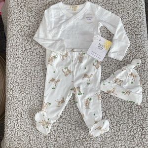 Burt’s Bees Organic Cotton Take me Home Set (NB) in white
